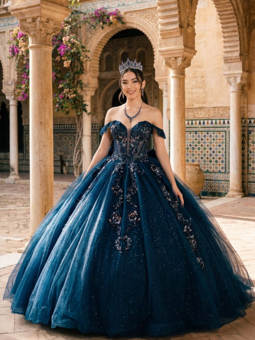 NEW NAVY Tulle & Sequin Sweetheart Evening Gown Floor Length Embellished 8440JQ